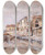 Triptych art skateboard deck of Raoul Arus Sige De Paris by Raoul Arus (1846-1921)
