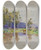 Triptych art skateboard deck of James Nairn Silverstream_2 by James M Nairn (1859-1904)