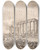 Triptych art skateboard deck of William Pars Temple Of Jupiter Panhellenios At Aegina by William Pars (1742-1782)