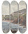 Triptych art skateboard deck of James Arthur Oconnor Bray Head by James Arthur Oconnor (1792-1841)