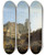 Triptych art skateboard deck of Pierreantoine Demachy La Foire Saintgermain Aprs Lincendie De La Nuit Du 16 Au 17 Mars 1762 by Pierre-Antoine Demachy (1723-1807)