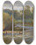 Triptych art skateboard deck of Hugo Darnaut Landschaftsstudie by Hugo Darnaut (1850-1937)