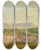 Triptych art skateboard deck of Wolfgang Adam Tpffer Les Ruines Des Allignes by Wolfgang Adam Topffer (1766-1847)