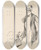 Triptych art skateboard deck of Jeanlouis Forain Men Pleading Before Haughty Man by Jean Louis Forain (1852-1931)