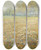 Triptych art skateboard deck of Egbert Rubertus Derk Schaap Meadow In Bloom by Egbert Rubertus Derk Schaap (1862-1939)