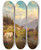 Triptych art skateboard deck of Josef Thoma On The Mountain Pasture by Josef Thoma (1828-1899)