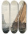Triptych art skateboard deck of Pavel Petrovich Svinin The Packet Mohawk Of Albany Passing The Palisades by Pavel Petrovich Svinin (1787-1839)