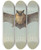 Triptych art skateboard deck of Archibald Thorburn Study Of A Common Pipistrelle Bat by Archibald Thorburn (1860-1935)