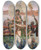 Triptych art skateboard deck of Lawrence Almatadema The Finding Of Moses by Lawrence Alma-Tadema (1836-1912)