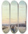Triptych art skateboard deck of Andreas Schelfhout Windmill Beside A Frozen River by Andreas Schelfhout (1787-1870)
