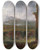 Triptych art skateboard deck of Thomas Cole A View Near Tivoli Morning by Thomas Cole (1801-1848)