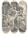 Triptych art skateboard deck of Edward Calvert The Cyder Feast by Edward Calvert (1799-1883)