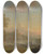 Triptych art skateboard deck of Thomas Jones An Imaginary Landscape With A Traveller And Figures Overlooking The Bay Of Baiae by Thomas Jones (1742-1803)