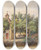 Triptych art skateboard deck of Gustav Zafaurek Die Brigittakapelle In Wienbrigittenau by Gustav Zafaurek (1841-1908)