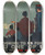 Triptych art skateboard deck of Nathaniel Lord Britton They Are Looking To Us For Help by Nathaniel Lord Britton