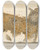 Triptych art skateboard deck of Louis Agassiz Recherches Sur Les Poissons Fossiles Pl202 by Louis Agassiz (1807-1873)