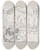 Triptych art skateboard deck of Josephmarie Vien Roman Rooftops by Joseph Marie Vien (1716-1809)