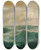 Triptych art skateboard deck of Max Jensen Mwen Ber Einer Bewegten Seelandschaft by Max Jensen (1860-1907)