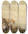 Triptych art skateboard deck of Emil Barbarini Motiv Von Der Westerschelde_1 by Emil Barbarini (1855-1933)