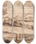 Triptych art skateboard deck of Annibale Carracci An Extensive Coastal Landscape With A Procession Of Figures In The Foreground And Buildings On The Water by Annibale Carracci (1560-1609)