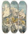 Triptych art skateboard deck of Udo Keppler The Walls Of Jericho by Udo Keppler (1872-1956)