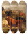 Triptych art skateboard deck of William Rc Watson Highland Cattle by William R C Watson