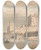Triptych art skateboard deck of Thomas Girtin Ruins On The Coast by Thomas Girtin (1775-1802)
