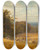 Triptych art skateboard deck of George Vicat Cole Cornfield At Abingdon Berks by George Vicat Cole (1833-1893)