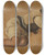 Triptych art skateboard deck of Franz Ludwig Catel Schlafender Junge by Franz Ludwig Catel (1778-1856)