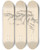 Triptych art skateboard deck of Paul Czanne Study Of A Standing Male Figure After The Antique by Paul Cezanne (1839-1906)