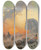 Triptych art skateboard deck of Ippolito Caffi A Caravan In The Desert In A Simoom by Ippolito Caffi (1809-1866)