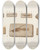 Triptych art skateboard deck of Louis Agassiz Recherches Sur Les Poissons Fossiles Pl382 by Louis Agassiz (1807-1873)