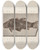 Triptych art skateboard deck of Louis Agassiz Recherches Sur Les Poissons Fossiles Pl076 by Louis Agassiz (1807-1873)