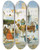 Triptych art skateboard deck of Jos Navarro Y Llorens The Souk by Jose Navarro Y Llorens (1867-1923)