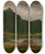 Triptych art skateboard deck of Thomas Fearnley The Cannon At Derwentwater by Thomas Fearnley (1802-1842)