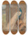Triptych art skateboard deck of August Alleb Ontwerp Voor Een Dessusdeporte Tak Met Pauw En Andere Vogels by August Allebe (1838-1927)