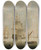 Triptych art skateboard deck of Thomas Buttersworth A British Manofwar Being Towed Into Portsmouth Harbour By A Steam Tug by Thomas Buttersworth (1768-1842)
