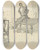 Triptych art skateboard deck of Charles Dana Gibson Desperate Course Of A Lover Whose Fiancee Is A Confirmed Lionhunter by Charles Dana Gibson (1867-1944)