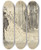 Triptych art skateboard deck of Charles Dana Gibson I See That Professor Gigham The Celebrated Allaround Scientist Is Going To Marry That College Girl by Charles Dana Gibson (1867-1944)
