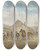 Triptych art skateboard deck of Alfred Friedlnder Pferdemarkt Am Dorfplatz by Alfred Friedlander (1860-1927)