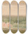Triptych art skateboard deck of Richard Dadd Landscape With Cottages Broadmoor by Richard Dadd (1817-1886)