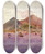 Triptych art skateboard deck of Cass Gilbert Mt Vesuvius From The Bay Of Naples by Cass Gilbert (1859-1934)