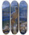Triptych art skateboard deck of Eugne Jansson Naval Bathhouse by Eugene Jansson (1862-1915)
