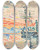 Triptych art skateboard deck of Paul Signac Sainttropez Le Port Au Coucher Du Soleil by Paul Signac (1863-1935)