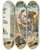 Triptych art skateboard deck of John Samuel Pughe Twentyfive Years After by John Samuel Pughe (1870-1909)
