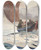 Triptych art skateboard deck of Winslow Homer Returning Fishing Boats by Winslow Homer (1836-1910)