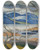 Triptych art skateboard deck of Helmer Osslund Torne Marsh In Spring by Helmer Osslund (1866-1938)