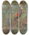 Triptych art skateboard deck of George Edward Lodge Javan Junglefowl by George Edward Lodge (1860-1954)