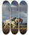 Triptych art skateboard deck of Rosa Bonheur Le Labourage by Rosa Bonheur (1822-1899)