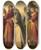Triptych art skateboard deck of Anselm Feuerbach Dante Und Die Edlen Frauen Von Ravenna by Anselm Feuerbach (1829-1880)